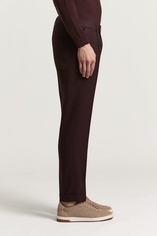Pure wool gabardine trousers