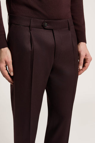 Pure wool gabardine trousers