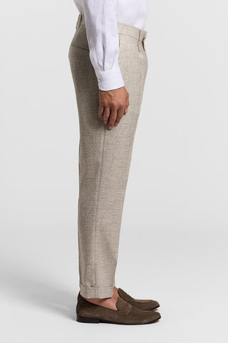 Lightweight structured wool trousers