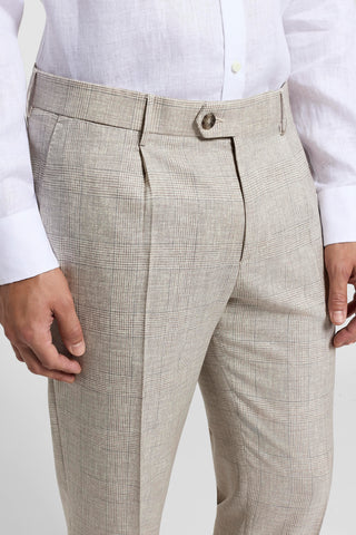 Lightweight structured wool trousers