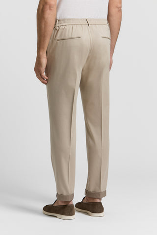 Jogger trousers in a cotton-wool twill