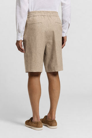 Linen canvas jogger Bermuda shorts