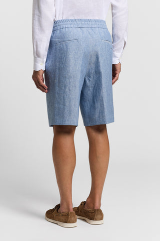 Linen canvas jogger Bermuda shorts