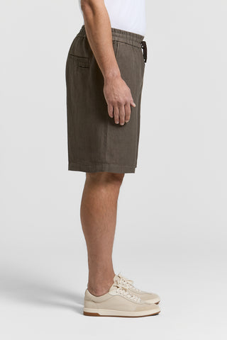 Joggerbermudashorts aus Leinengewebe 