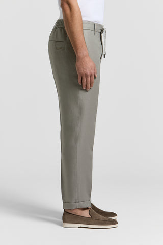 Pure linen gabardine trousers