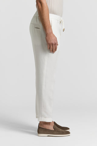 Pantalón de gabardina de puro lino