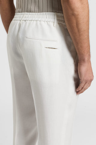 Pantalón de gabardina de puro lino