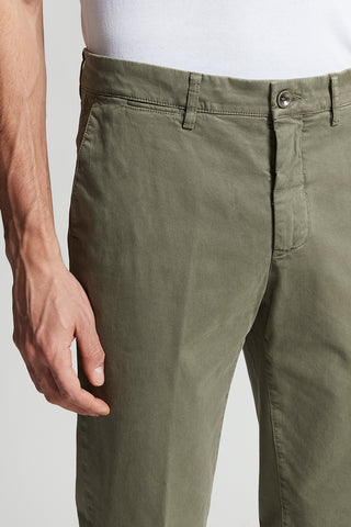 Stretch cotton gabardine chino trousers