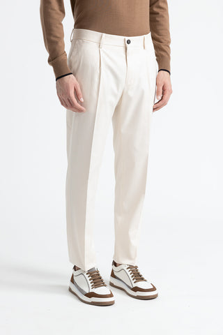 Cotton, tencel and stretch wool chinos  