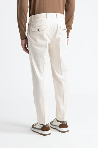 Cotton, tencel and stretch wool chinos  