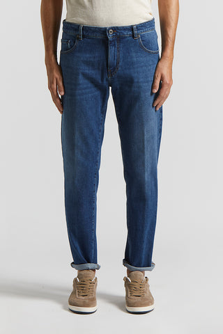 5-pocket jeans in stretch cotton twill