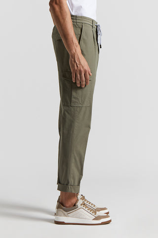 Stretch cotton jogger trousers