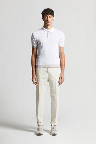 Stretch cotton gabardine jogger trousers