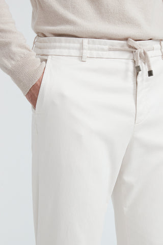 Cotton, tencel and silk joggers  