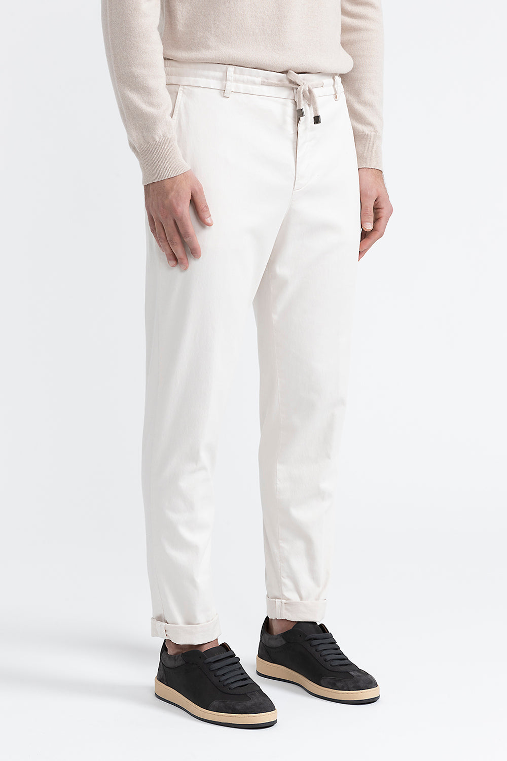 Cotton tencel and silk joggers