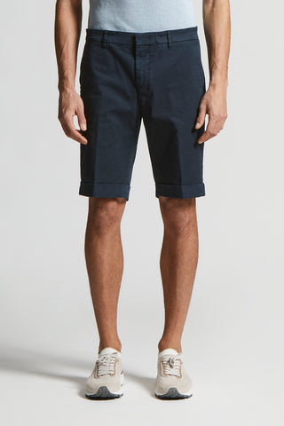 Stretch cotton gabardine Bermuda shorts