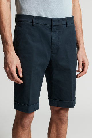 Stretch cotton gabardine Bermuda shorts