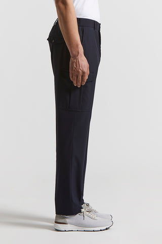 Technical viscose chino trousers