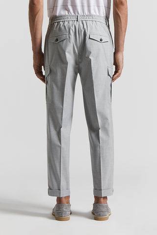 Technical viscose chino trousers