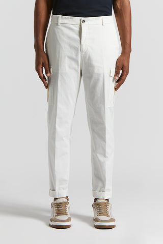 Stretch cotton gabardine chino trousers