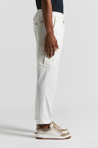 Stretch cotton gabardine chino trousers