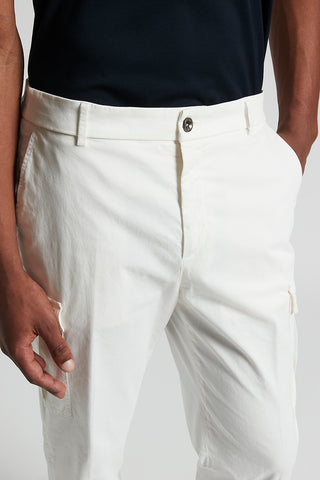 Stretch cotton gabardine chino trousers