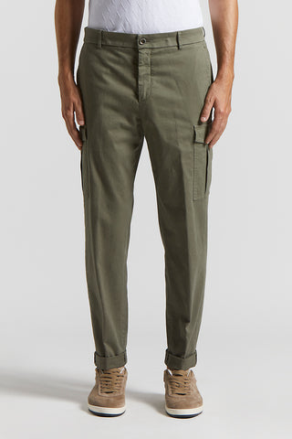 Stretch cotton gabardine chino trousers