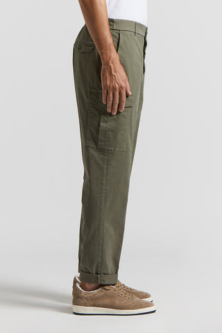 Stretch cotton gabardine chino trousers