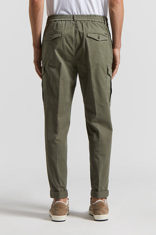 Stretch cotton gabardine chino trousers