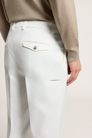 Pantalón ancho de sarga de algodón