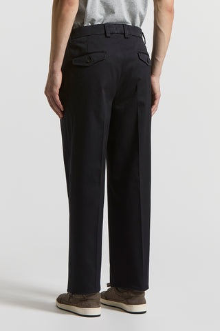 Heavy cotton stretch twill trousers