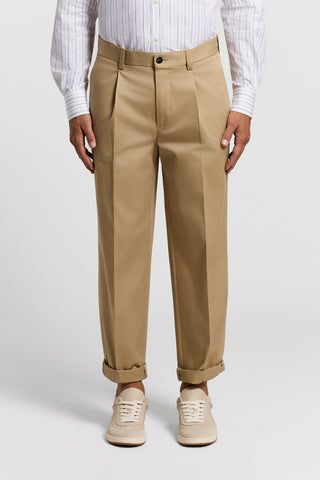 Cotton gabardine trousers