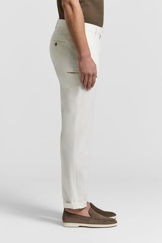 Pure cotton gabardine chino trousers