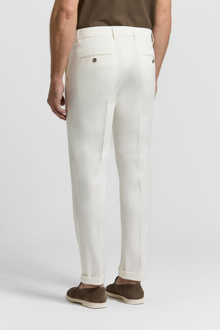 Pure cotton gabardine chino trousers
