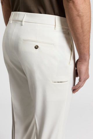 Pure cotton gabardine chino trousers