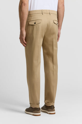 Pure cotton gabardine chino trousers