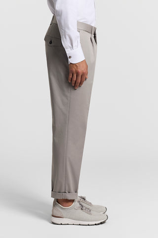 Pure cotton gabardine chino trousers