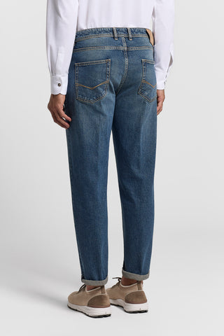 Regular fit cotton twill jeans