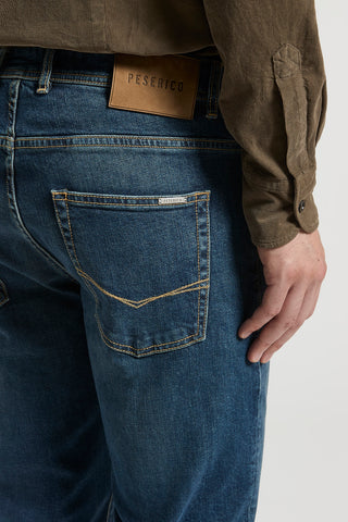 Cotton denim twill trousers