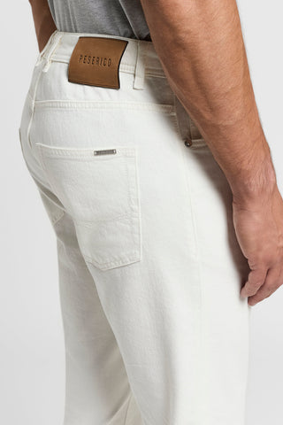 Slim fit cotton drill jeans
