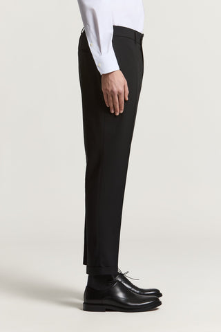 Technical wool canvas trousers