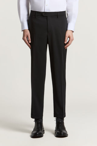 Technical wool canvas trousers