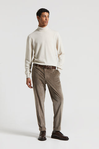 Cotton and cashmere corduroy trousers