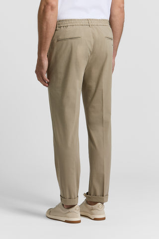 Cotton poplin jogger trousers