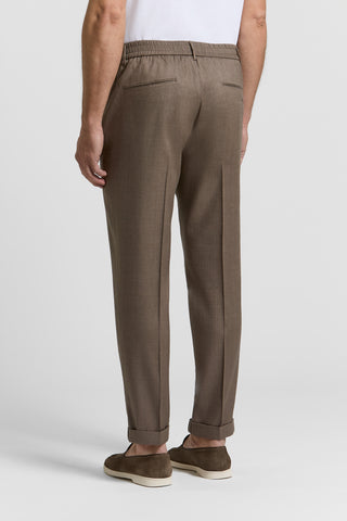 Linen-wool blend pants
