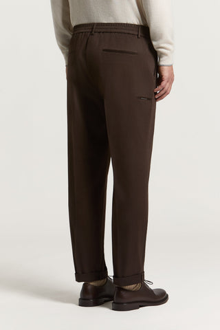 Pantalón «jogger» de gabardina de algodón