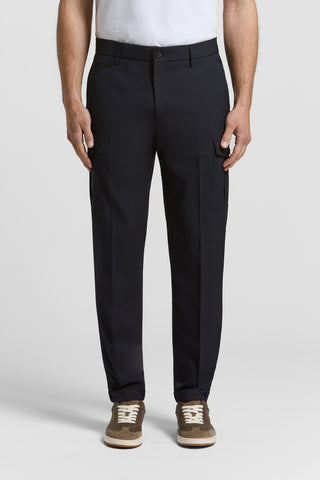 Viscose-blend chino trousers