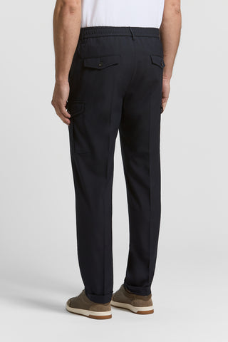 Viscose-blend chino trousers