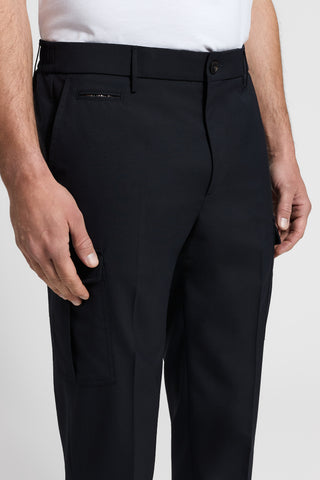 Viscose-blend chino trousers