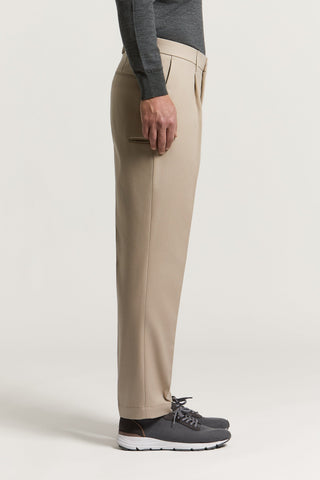 Pantalón de gabardina de lana y algodón